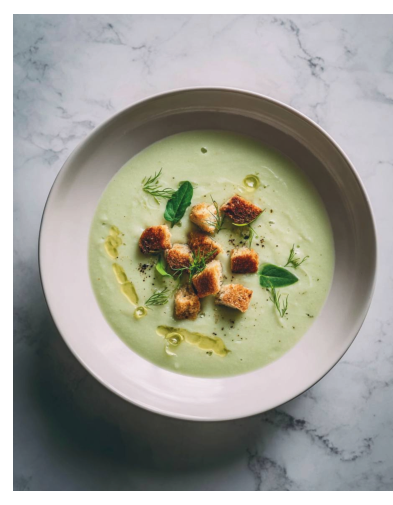 Фото блюда: КРЕМ-СУП ИЗ КАБАЧКА С НЕЖНОЙ КУРИЦЕЙ