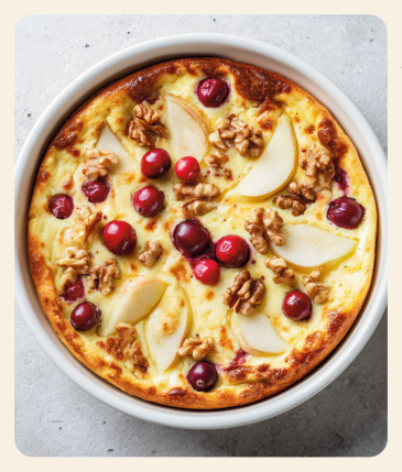 Фото блюда: ОСЕННИЙ КЛАФУТИ С ЯБЛОКАМИ, ГРУШЕЙ И БРУСНИКОЙ