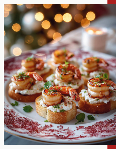 Фото блюда: БРУСКЕТТА С КРЕВЕТКАМИ, КРЕМ-СЫРОМ И ЛАЙМОМ