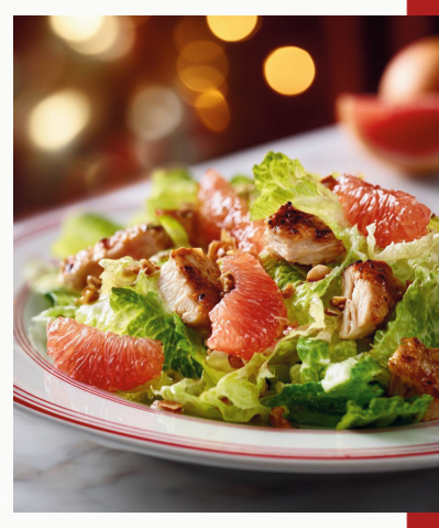 Фото блюда: САЛАТ С ГРЕЙПФРУТОМ И КУРИЦЕЙ