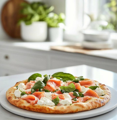 Фото блюда: БЕЛКОВАЯ ПИЦЦА НА ТВОРОЖНОЙ ОСНОВЕ